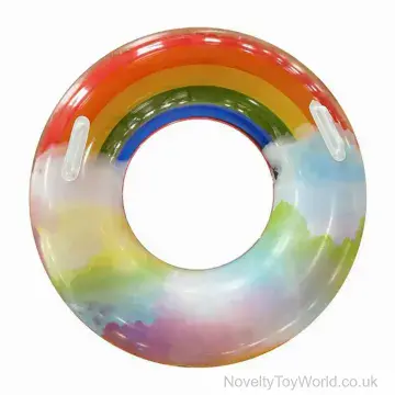 Cloud Design Rainbow Swim Ring (91cm)