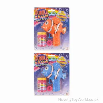 Clown Fish Bubble Guns & Liquid - Wholesale Kid's Toy