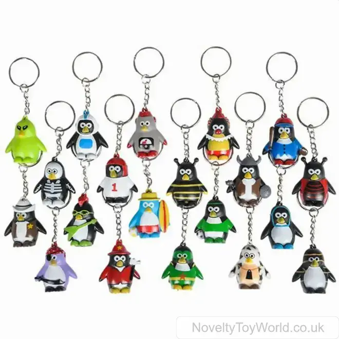 Bulk Buy | Collectable Penguin Novelty Keyrings (3.5cm) | Wholesale Novelty Keyrings UK