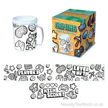 Colour or Paint Your Own Novelty Gaming Mug - 3 Assorted