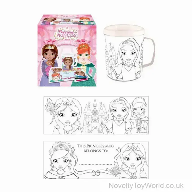 Colour Your Own Novelty Princess Mug - 2 Assorted | Wholesale Creative Crafts