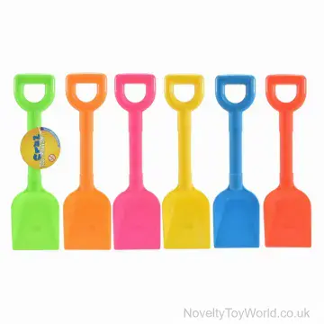Colour Plastic Beach Sand Scooper Spades (25cm)