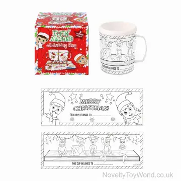 Colour Your Own Elf Xmas Mug - 2 Assorted (Boxed)