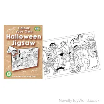 Colour Your Own Halloween Jigsaw Puzzle (14cm x 15cm)