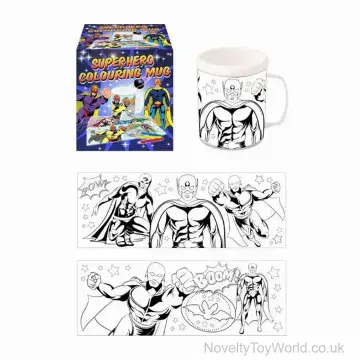 Colour Your Own Super Hero Mug - 2 Assorted