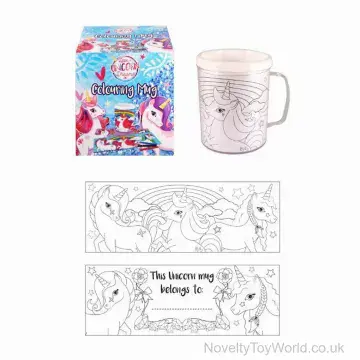 Colour Your Own Unicorn Mug - 2 Assorted