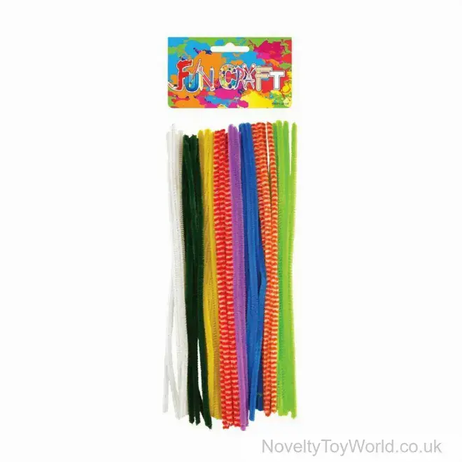 Coloured Pipe Cleaners - Pack of 30 Wires (30cm) | Wholesale Crafting Supplies
