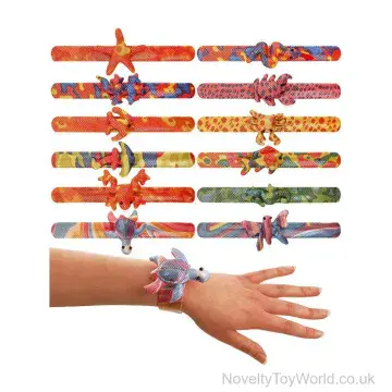 Colourful Animal Snap Bracelet (22.5cm x 2.5cm) - 12 Assorted