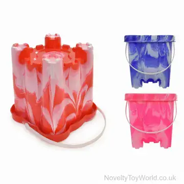Colourful Marble Design Castle Beach Bucket (16cm)