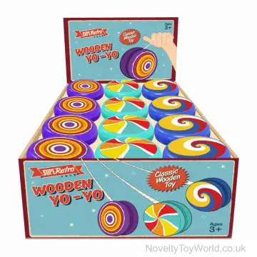 Colourful Painted Classic Wooden Yo-Yo - 3 Assorted (5cm)