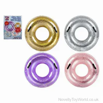 Confetti Swim Ring With Handles - 4 Colours - 91cm