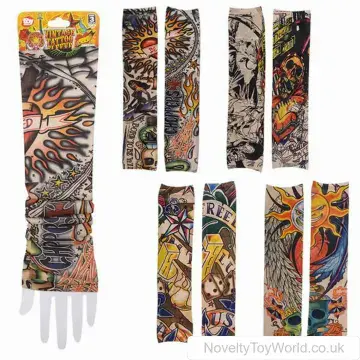 Cool Colourful Multi Design Fake Tattoo Sleeve for Arms