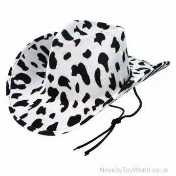 Cow Print Black & White Cowboy Hat - Adult Size