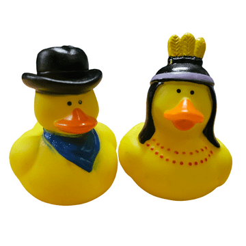 Cowboys & Native Americans Wild West Rubber Ducks (5cm)