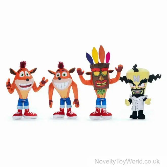 Crash Bandicoot Soft Plush Toys - 4 Assorted (32cm) | Bulk Gaming Merchandise