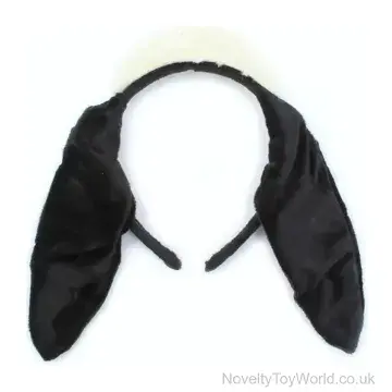 Cream & Black Sheep Ears Fancy Dress Headband
