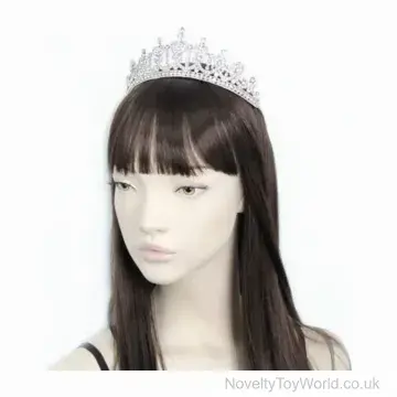 Crystal Design Silver Tiara - Universal Size