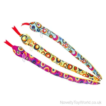 Cuddly Snake Soft Toy With Psychedelic Pattern (54cm)