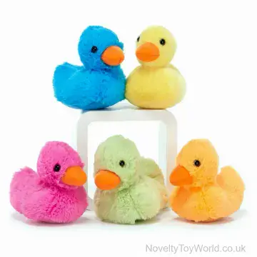 Cute Fluffy Plush Toy Ducks - 5 Colours (13cm)