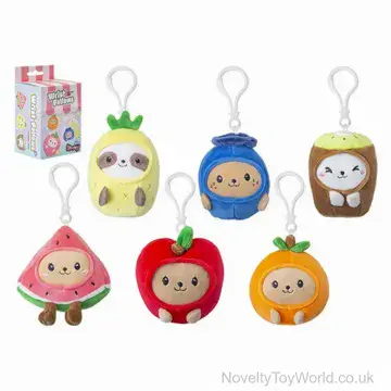 Cute Fruitling Soft Toy Bag Clip (10cm) - Boxed