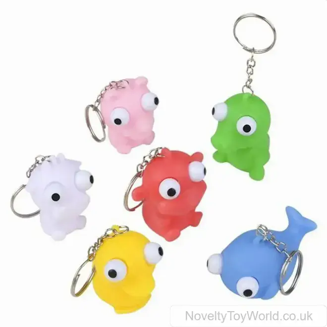 Wholesale | Cute Googly Eye Animals Keyring (5.5.cm) | Bulk Buy Sensory Toys UK