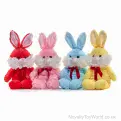 Cute Super Soft Fluffy Plush Rabbits - 4 Assorted (32cm) | Bulk Buy