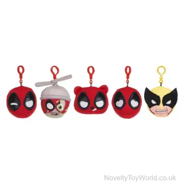 Deadpool Head Mask Bag Clip - 5 Assorted (9cm)