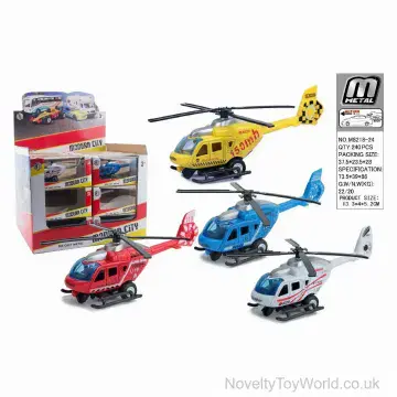 Diecast Metal Helicopter (18cm) - Boxed