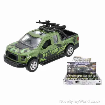 Diecast Military Pick-up Truck With Rooftop Rifles