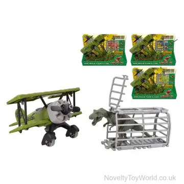Dino In Cage & Biplane Adventure Play Set (22cm)