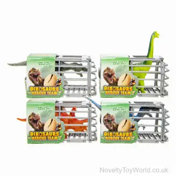 Dino Rescue Dinosaur In Cage Toy (18cm)