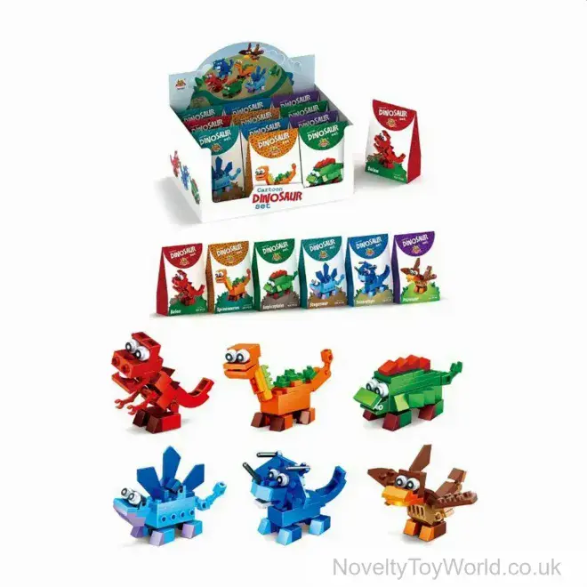 Dinosaur Building Blocks Kit - 6 Assorted | Wholesale Dino Toys