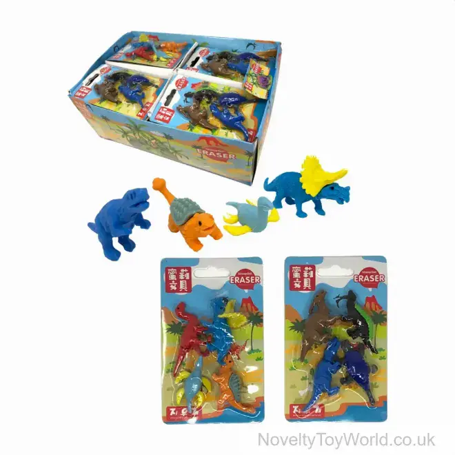 Dinosaur Erasers - Pack Of 4 | Wholesale Kids Stationery UK