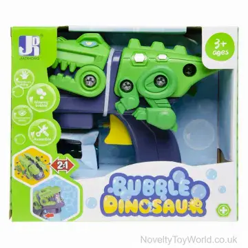 Dinosaur Friction Bubble Gun with Bubble Tubs - Boxed