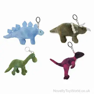 Dinosaur Soft Plush Keyring - 4 Assorted (17cm)
