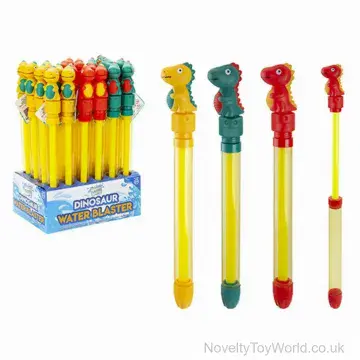 Dinosaur Water Blaster Tube - 4 Assorted Colours - 37cm