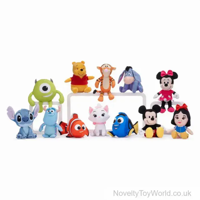 Disney Character Small Soft Plush Toys - 12 Assorted (15cm) | Licensed Wholesale