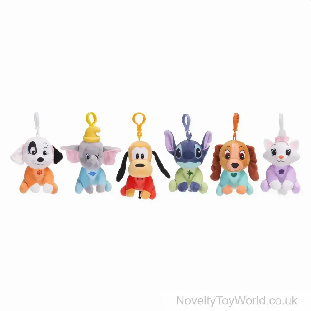 Disney Four Pawed Rompers Soft Toy Bag Clip (15cm) - Cats, Dogs ...