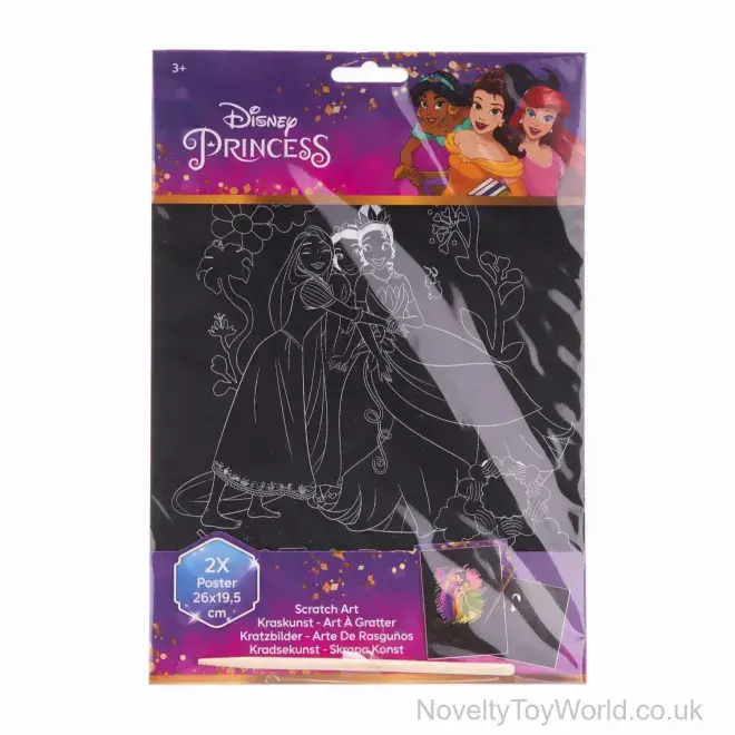 Disney Princess Scratch Art 2 Poster Set (26cm) | Licensed Wholesale