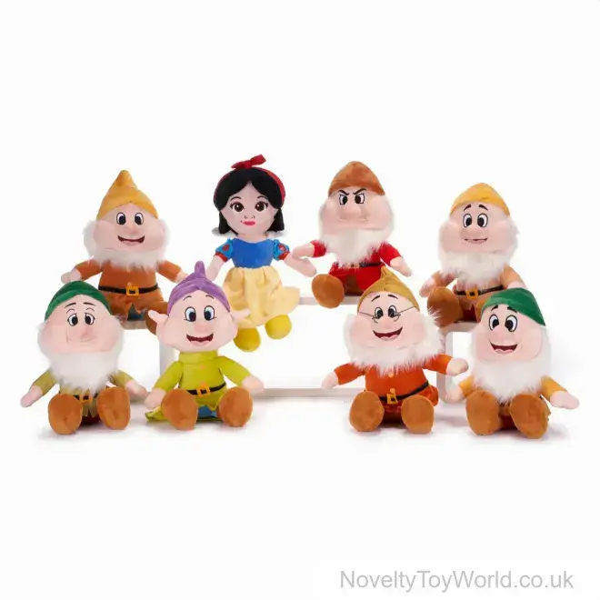 Disney Snow White & the Seven Dwarfs Soft Toy - 8 Assorted (25cm) | Bulk Buy