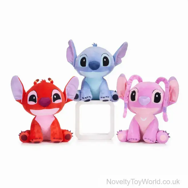 Disney Stitch Soft Plush Toys - 3 Assorted (25cm) | Licensed Plush Gifts