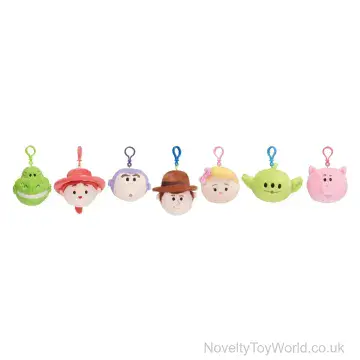 Disney Toy Story 5 Plush Character Head Bag Clip - 7 Assorted (9cm)