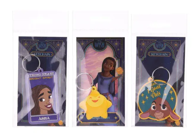 Disney Wish Movie Licensed Keyring - 3 Assorted | Branded Wholesale