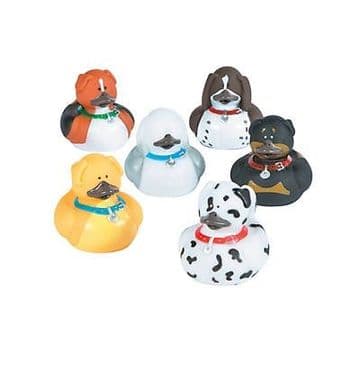 Dog Character Novelty Rubber Ducks (5cm)