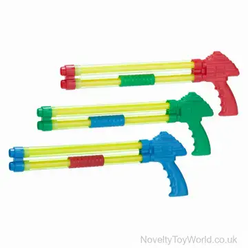 Double Barrel Water Blaster Cannon Gun - 3 Assorted (37cm)