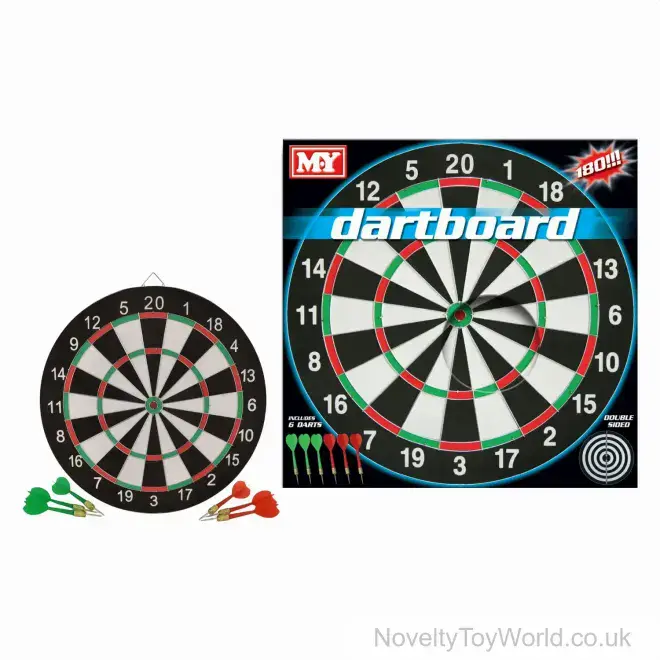 Double Sided Dart Board with Darts | Wholesale Indoor Games