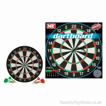Double Sided Dart Board with Darts