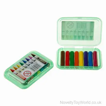 Drawing Wax Crayons - Pack of 8 In Plastic Case