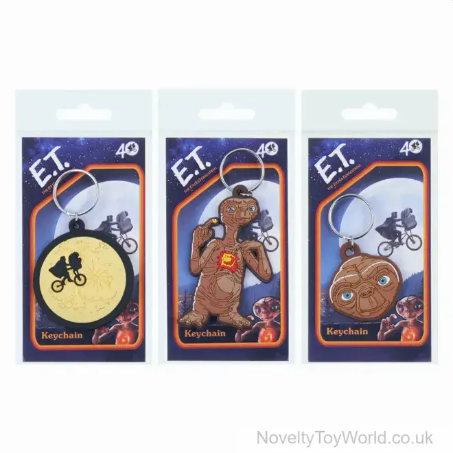 E.T. The Extra-Terrestrial Licensed Keyring - 3 Assorted | Wholesale Keychains