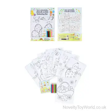Easter Colouring Set - Pencils, Colouring Sheets & Stickers